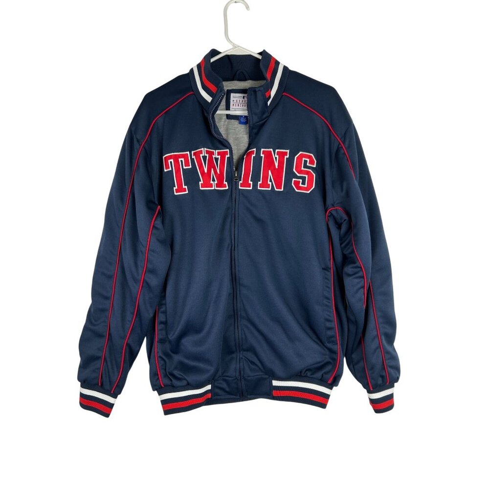 G-III Sports Gen. Merchandise Mens M Minnesota Twins Full-Zip Navy Blue Jacket